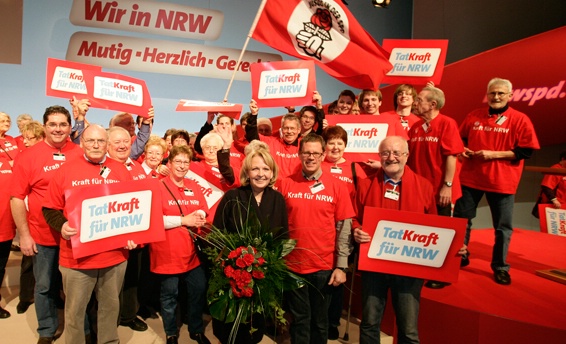 Hannelore Kraft beim SPD-Landesparteitag im Februar 2010