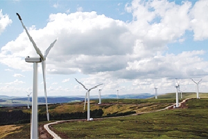 Windpark Bowbeat, in Großbritannien  Quelle: E.ON UK 