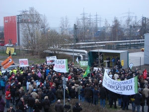 Protest gegen das Kraftwerk Datteln. Foto: Robin Patzwaldt