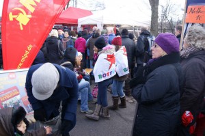 "Rotfüchse" auf der Luxemburg-Liebknecht-Demo in Berlin 2012.