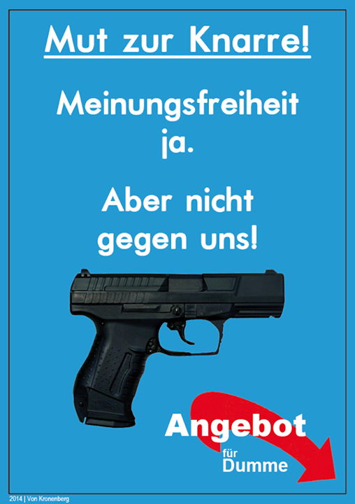 Ad-Busting eines AfD Plakats (Quelle: https://www.facebook.com/vonKronenberg?fref=photo)
