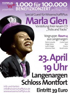 Das Plakat zu Marla Glens Konzert (Quelle: wissenschafftplus.de)