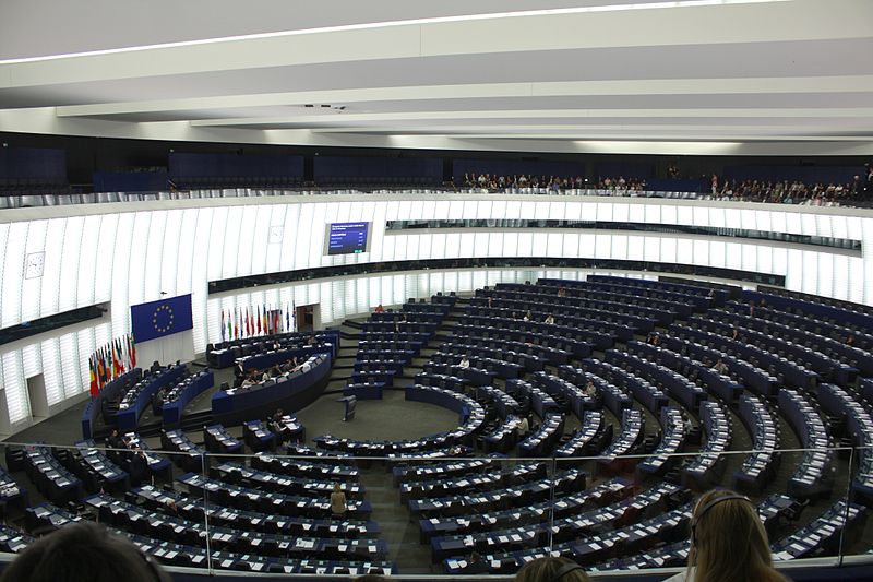 Plenarsaal des Europaparlaments (Quelle: Wikipedia)