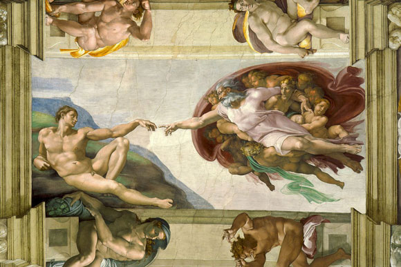 Michelangelo: Die Erschaffung Adams Lizenz: Gemeinfrei