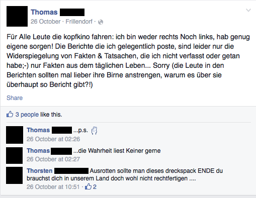 Thomas und sein Facebookprofil.