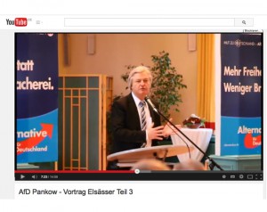 AfD-Veramstaltung: Redner Jürgen Elsässer, Screenshot YouTube Video