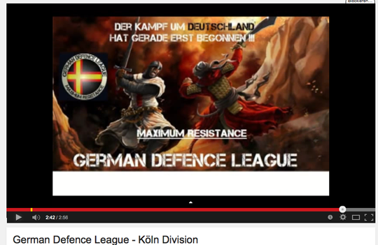 German Defense League, Screenshot Youtube