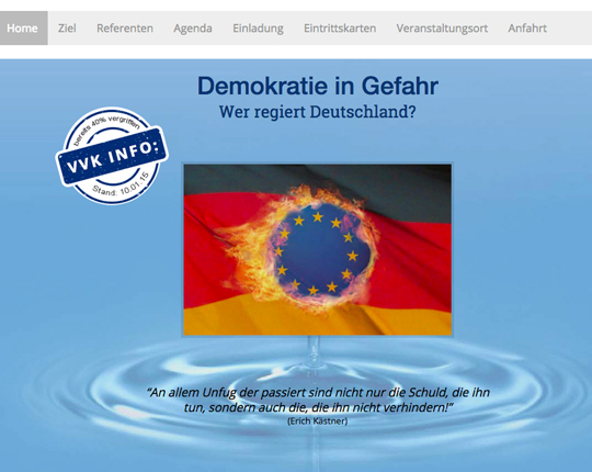 1. Wissenkongress in Witten, Screenshot der Website