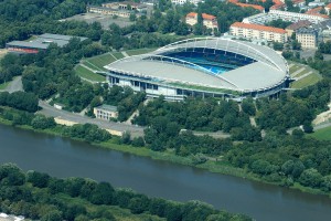 Das derzeitige Stadion von RB Leipzig. Quelle: Wikipedia, Foto: Philipp, Lizenz: CC BY 2.0