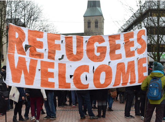 Refugess welcome, Foto: Ulrike Märkel