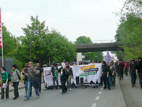 BlockaDO demonstriert gegen rechts, Foto: 2014 Ulrike Märkel