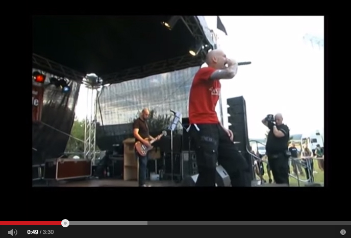 Oidoxie-Konzert mit Sänger Gottschalk, Screenshot Youtube 2013