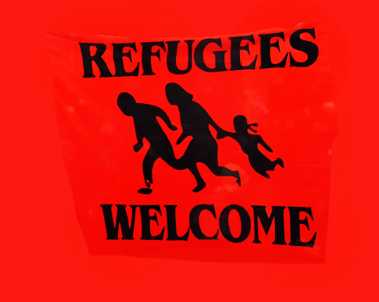 Flüchtlinge willkommen, Foto: Ulrike Märkel 2015