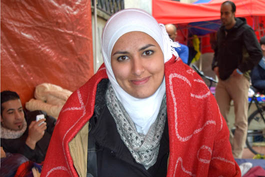 Studentin Yara im Protestcamp, Foto: Ulrike Märkel 2015