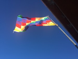 Die neue bolivianische Flagge