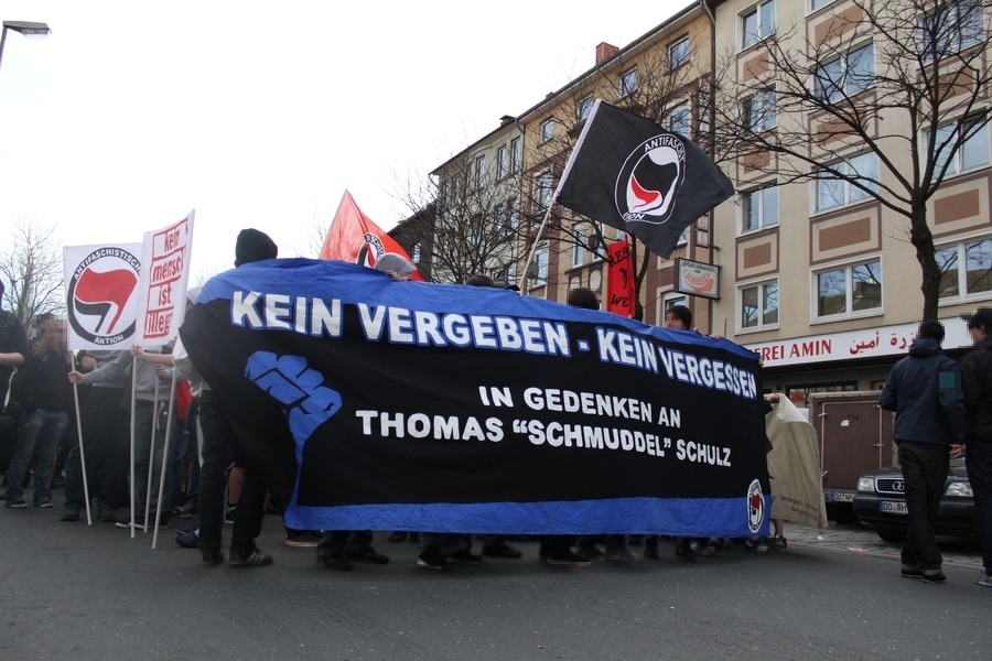 Demonstration in Gedenken an "Schmuddel" im Jahr 2011 (Quelle: Indymedia; Lizenz: CC )
