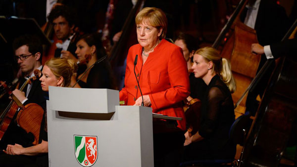 Bundeskanzlerin Angela Merkel beim Festakt 70 Jahre NRW