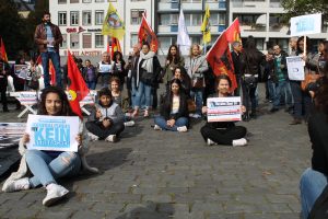 Protestaktion von Jugendlichen in Köln