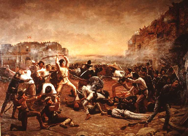 The Fall of the Alamo , Robert Jenkins Onderdonk Lizenz: Public Domain