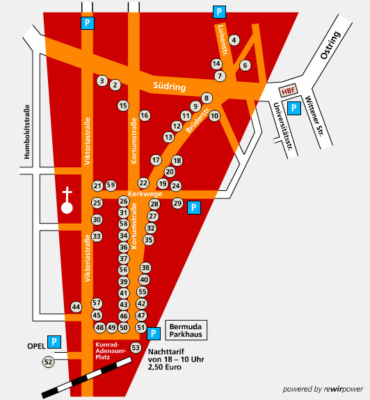 Lageplan im Bermuda-Navigator // Quelle: Bermuda-Navigator