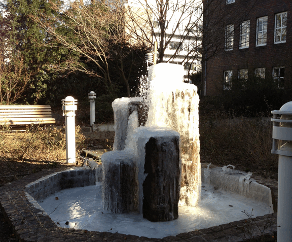 Brunnen in Essen. Ende März 2013