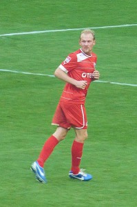 Tobias Levels im Trikot von Fortuna Düsseldorf. Quelle: Wikipedia, Foto: Northside, Lizenz: CC