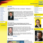Screenshot der Seite der FDP Gießen  (13.9.13 - 17.27 Uhr)