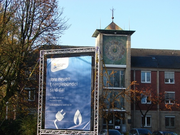 Am Rathaus in Waltrop. Foto: Robin Patzwaldt