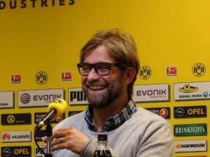 Ein zufriedener BVB-Coach Jürgen Klopp. Foto: Robin Patzwaldt