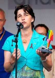 NRW-Gesundheitsministerin Barbara Steffens (Grüne) beim Blütenfest Award