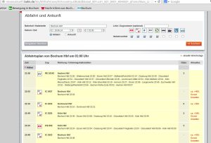 Screenshot: Bahn Verspätungen