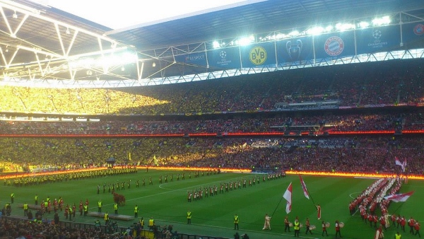 Erst 24 Monate her: Das Finale von Wembley zwischen FCB und BVB. Quelle: Wikipedia, Foto: Radoslaw Rafael Zak, Lizenz: CC BY-SA 3.0