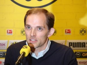 Der neue BVB-Trainer Thomas Tuchel kommt mit seinem Team nach Bochum. Foto: Robin Patzwaldt