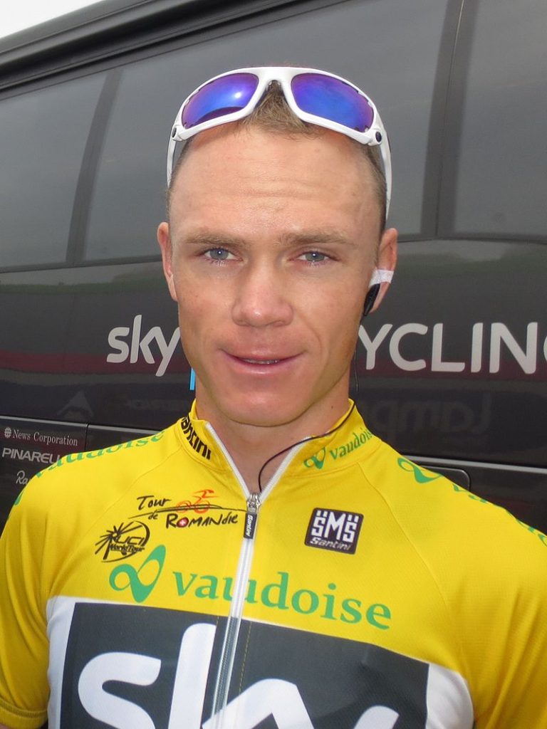 Chris Froome. Quelle: Wikipedia, Foto: Christophe Badoux, Lizenz: CC BY-SA 3.0