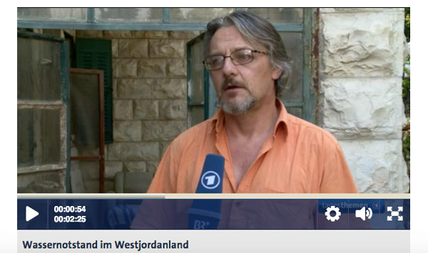 "Experte" Clemens Messerschmidt in dem umstrittenen ARD Beitrag zur Wasserknappheit auf der Westbank.