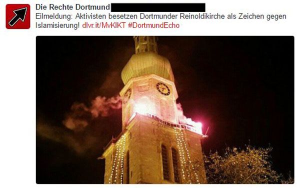 Nazi-Partei Die Rechte feiert Kirchenbesetzung