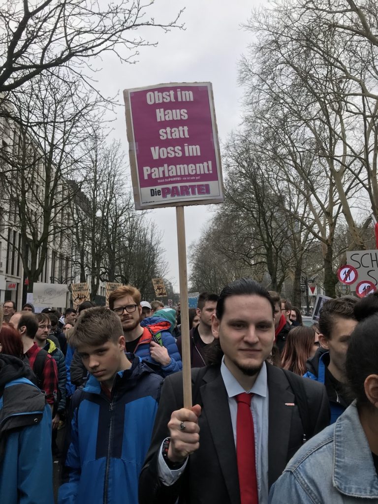 Herr Sonntag, DIE PARTEI Düsseldorf; Foto: Peter Ansmann