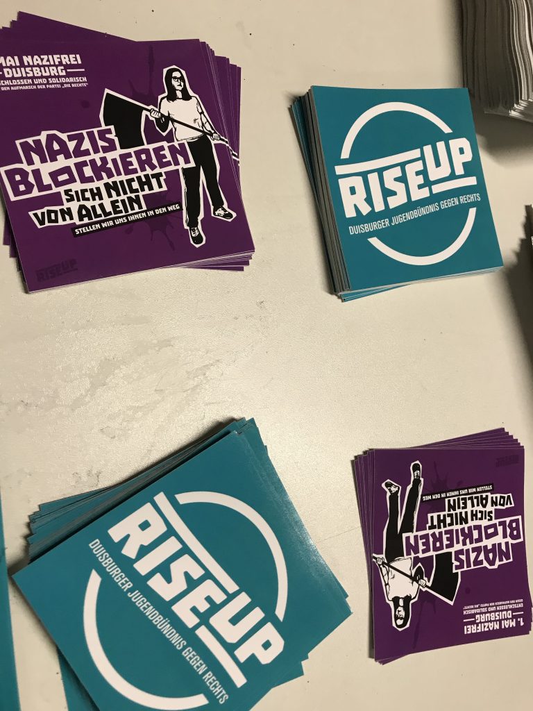 RiseUp: Widerstand gegen den Aufmarsch der Nazis am 1. Mai 2019 in Duisburg...