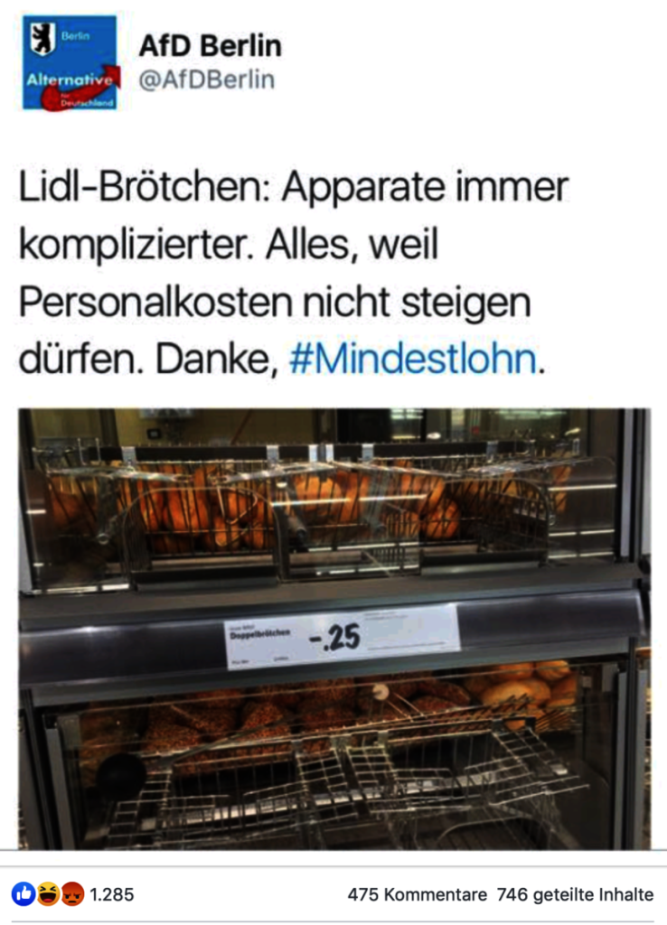 Die AfD erkennt Probleme und hat effektive Lösungsansätze parat; Screenshot Facebook