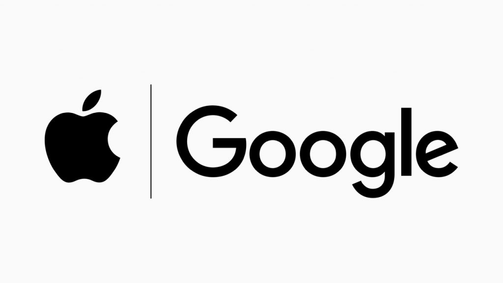 Logos von Apple und Google
