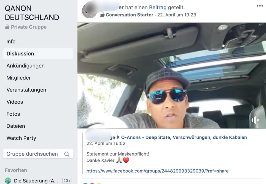 Xavier Naidoo:: Es gibt neue Videos vom singenden Verschwörungsforscher; Screenshot Facebook