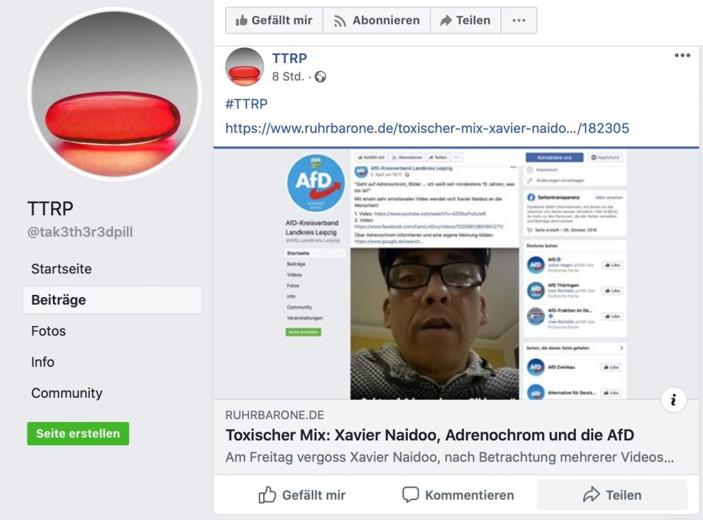 Kabale und Ruhrbarone: Sonst gibt es hier nichts zu sehen; Screenshot Facebook