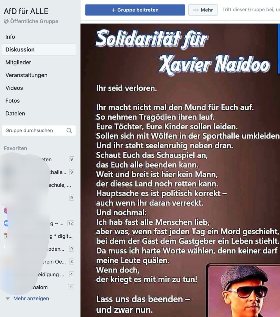 Wirre Theorien um Adrenochrom: Heuer bei der AfD im Schwange; Screenshot Facebook