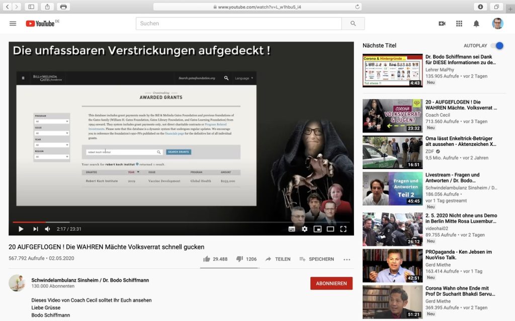 20 AUFGEFLOGEN ! Die WAHREN Mächte Volksverrat schnell gucken; Screenshot YouTube