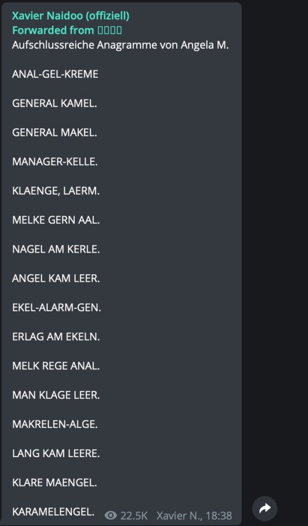 Was auch immer; Screenshot Telegram