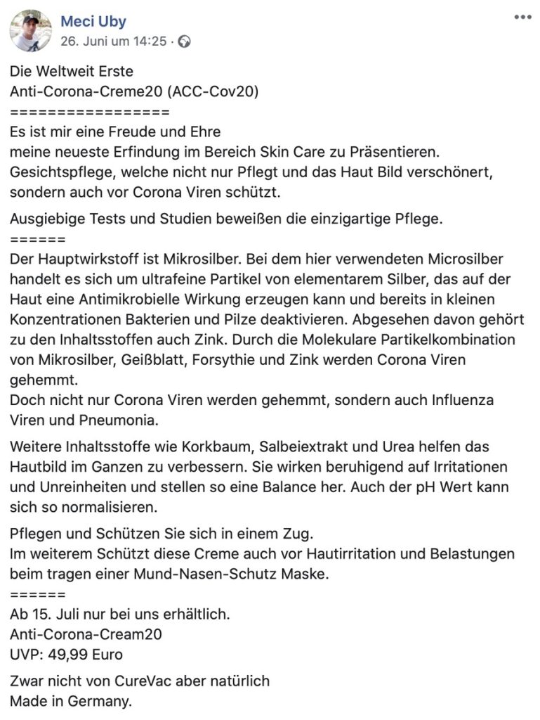 Eskalierte den Trottel-Shitstorm: Mecit Uzbay; Screenshot Facebook