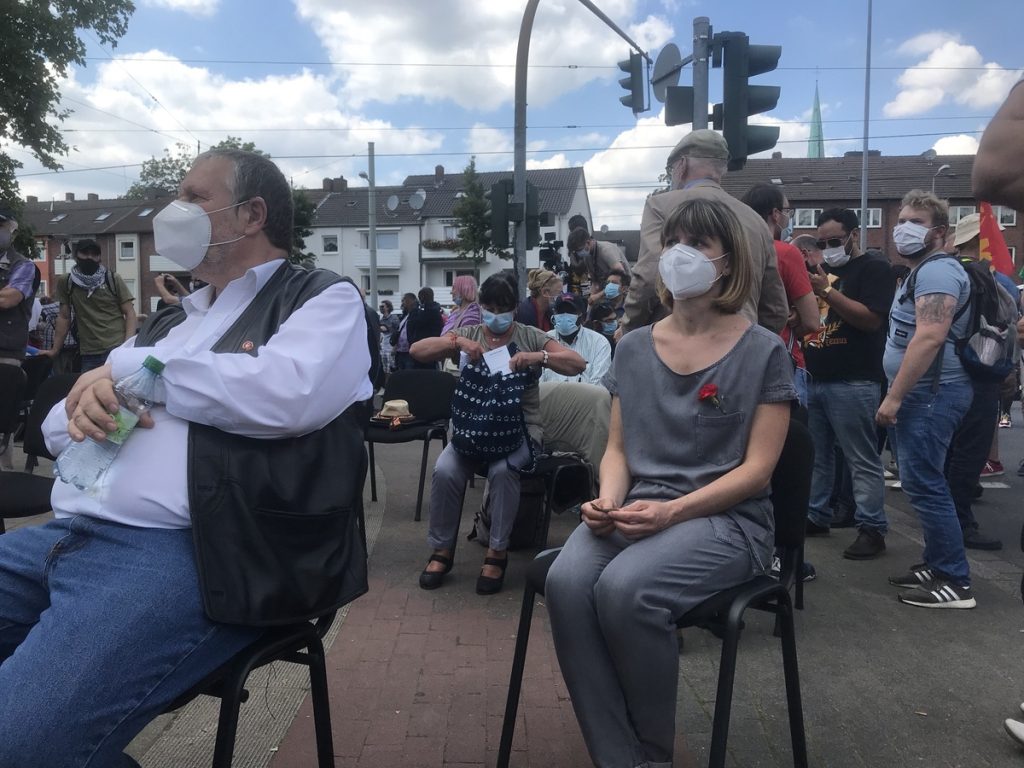 Der ehemalige Vorsitzende der MLPD, Stefan Engel, und die aktuelle Vorsitzende der Splitterpartei, Gabi Fechtner; Foto: Peter Ansmann