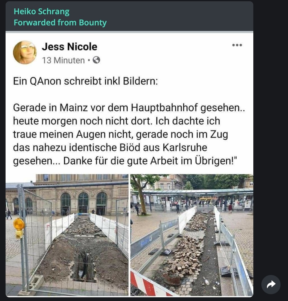 Typisch Antifa-Sith: Der Todesstern ist nicht ihre einzige Baustelle; Screenshot Telegram