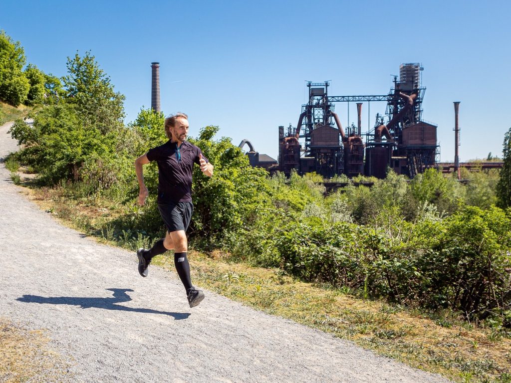 Hier trainiert Pater Tobias oft: Der Landschaftspark Nord; Foto: Projekt LebensWert / Daniel Elke