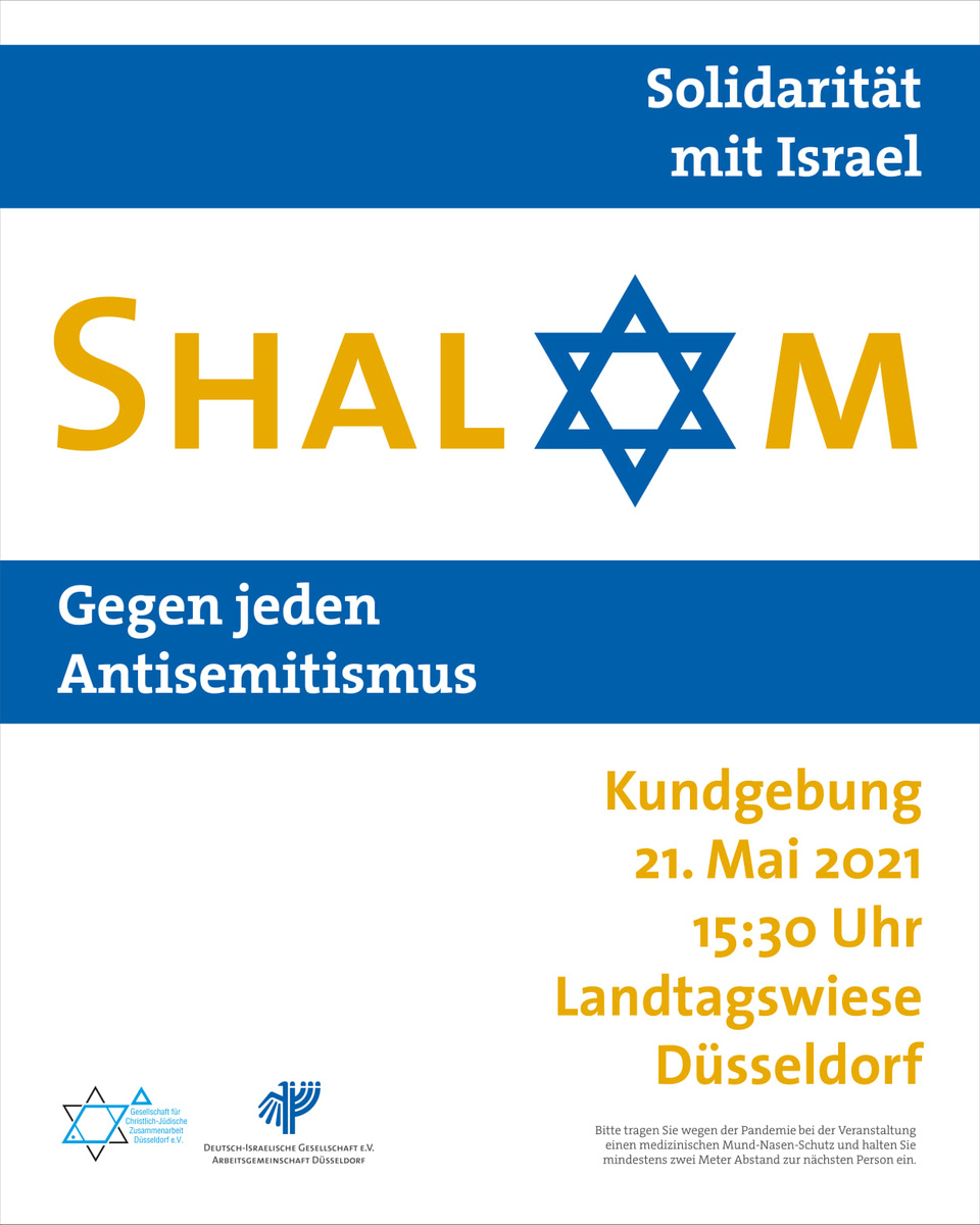 Solidarität mit Israel: Demonstration in Düsseldorf am 21. Mai 2021